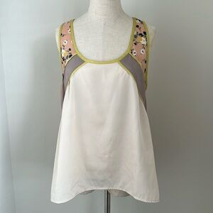 CHLOE K | Flowy sheer sleeveless floral top